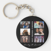 Best Friend Forever Custom 6 Foto Collage & Name Schlüsselanhänger (Vorne)