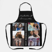 Best Friend Forever Custom 6 Foto Collage & Name Schürze (Vorderseite)