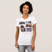 Best Friend Forever Custom 6 Foto Collage & Name T-Shirt (Vorne ganz)