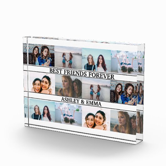 Best Friend Forever Individuellen Namens 12 FotoCo Fotoblock (Rechts)