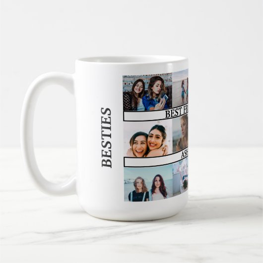 Best Friend Forever Individuellen Namens 12 FotoCo Kaffeetasse (Links)