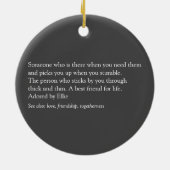 Best Friend Foto BESTE FREUNDIN Bestie Definition Keramik Ornament (Hinten)