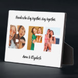 Best Friend Foto Collage Personalisierte Quote BES Fotoplatte<br><div class="desc">Best Friend Foto Collage Personalisierte Quote BESTE FREUNDIN</div>