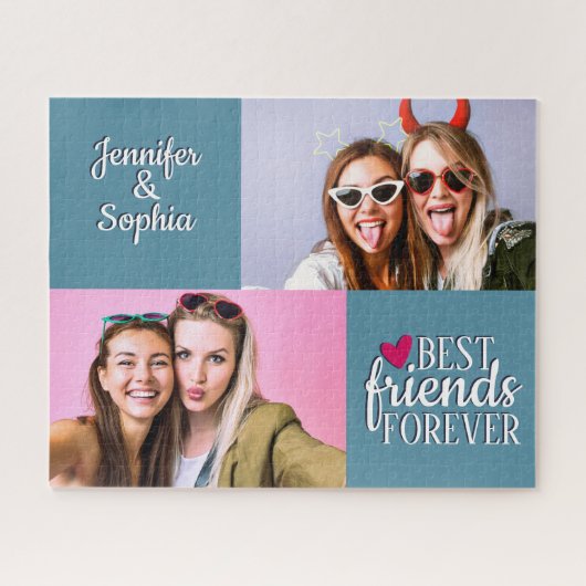 Best Friend für immer zwei Bilder Vorlage modern Puzzle (Horizontal)