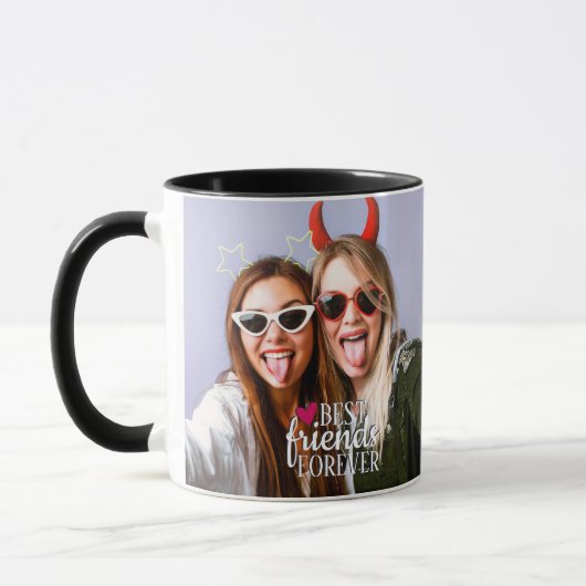 Best Friend für immer zwei Bilder Vorlage trendy Tasse (Links)