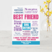 Best Friend Geburtstagsangebot Karte (Gelbe Blume)