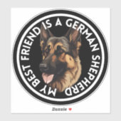 Best Friend German Shepherd Aufkleber (Blatt)