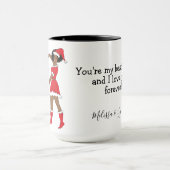 Best Friend Geschenk Afro Amerikaner Mädchen Tasse (Zentrum)