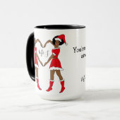 Best Friend Geschenk Afro Amerikaner Mädchen Tasse (Vorderseite Links)