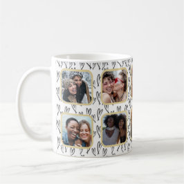 Best Friend Geschenk Multi-Foto Herzdesign Muster Kaffeetasse
