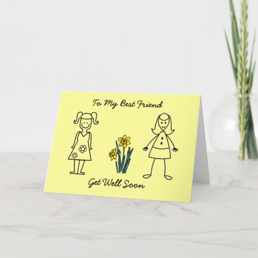 Best Friend Get Well Card Karte (Vorderseite)