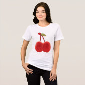 Best Friend Gift – Cute Cherry Duo with Happy Face Tri-Blend Shirt (Vorderseite voll)
