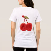 Best Friend Gift – Cute Cherry Duo with Happy Face Tri-Blend Shirt (Rückseite)