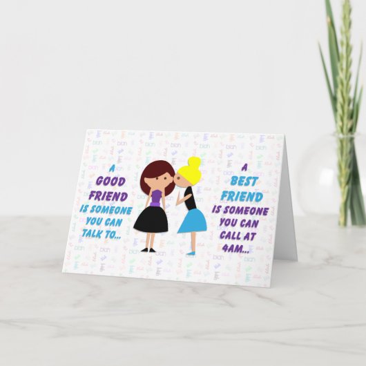 Best Friend Gossip Karte (Vorderseite)