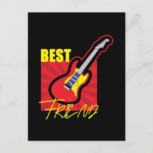 Best Friend Guitar Postkarte (Vorderseite)