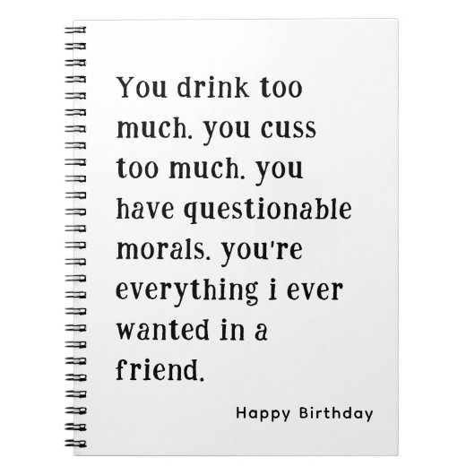 Best Friend Happy Birthday Funny unglaublich witzi Notizblock (Vorderseite)