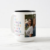 Best Friend in the World Custom Photo Zweifarbige Tasse (Vorderseite Links)