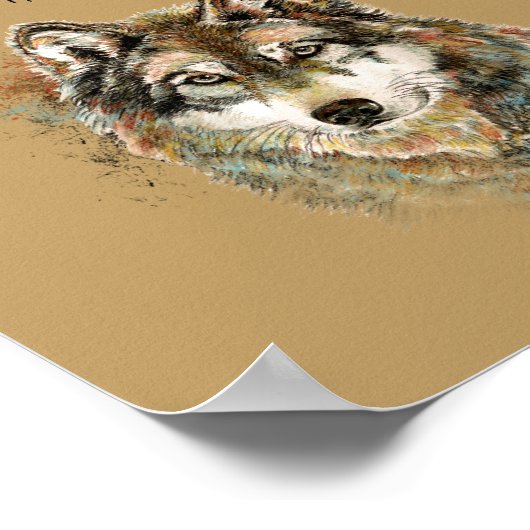 Best Friend Inspiration Wolf, Wölfe Post Poster (Ecke)