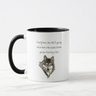 Best Friend Inspiration Wolf, Wölfe Post Tasse