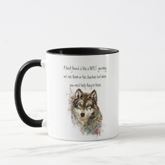Best Friend Inspiration Wolf, Wolfen Coffe Tasse (Links)