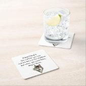 Best Friend Inspiration Zitat Wolf, Wölfe Rechteckiger Pappuntersetzer (Vor Ort)