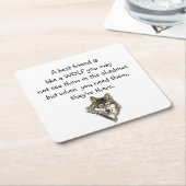 Best Friend Inspiration Zitat Wolf, Wölfe Rechteckiger Pappuntersetzer (angewinkelt)