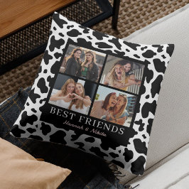 Best Friend Keepsake Photo Collage Animal Print Kissen