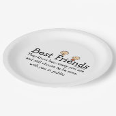 Best Friend kennt Niedlich Pappteller (Schrägansicht)