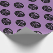 BEST FRIEND Kronenwrapping Paper lila und schwarz Geschenkpapier (Ecke)