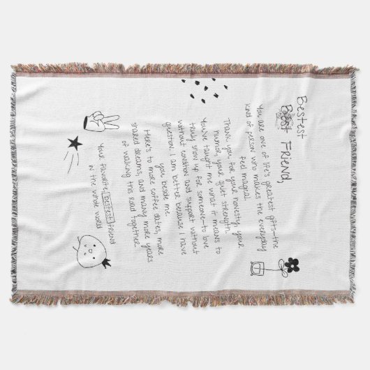 Best Friend Letter Decke (Vorderseite)