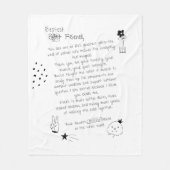 Best Friend Letter Fleece Blanket (Vorderseite)
