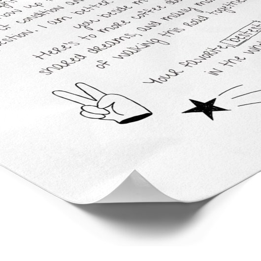 Best Friend Letter Poster (Ecke)