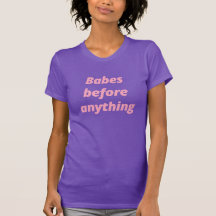 Best Friend Lila & Pink Retro Fett Statement-T-Shi