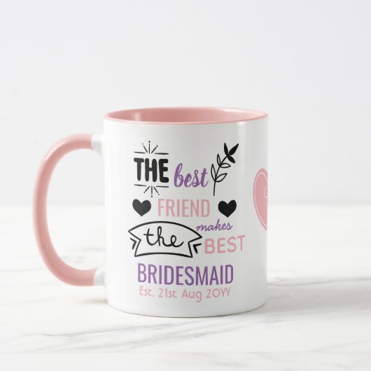 Best Friend macht BEST BRIDESMAID Vorschlag Gesche Tasse (Links)