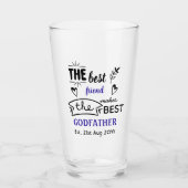 Best Friend macht BEST GODFATHER - Personalisiert Glas (Vorderseite)