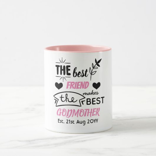 Best Friend macht BEST GODMOTHER - Personalisiert Tasse (Zentrum)