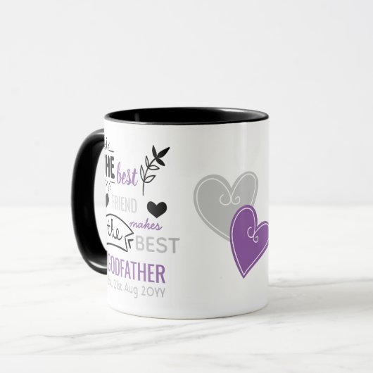 Best Friend macht Godvater Christening Taufe Tasse (Vorderseite Links)