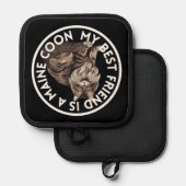 Best Friend Maine Coon Cat Topflappen (Vorderseite/Rückseite)