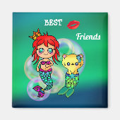 Best Friend Mermaids Magnet (Vorne)