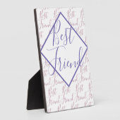 Best Friend Modern Typografy Script Fotoplatte (Seite)