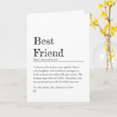 Best Friend Modern Word-Definition Style Karte (Gelbe Blume)