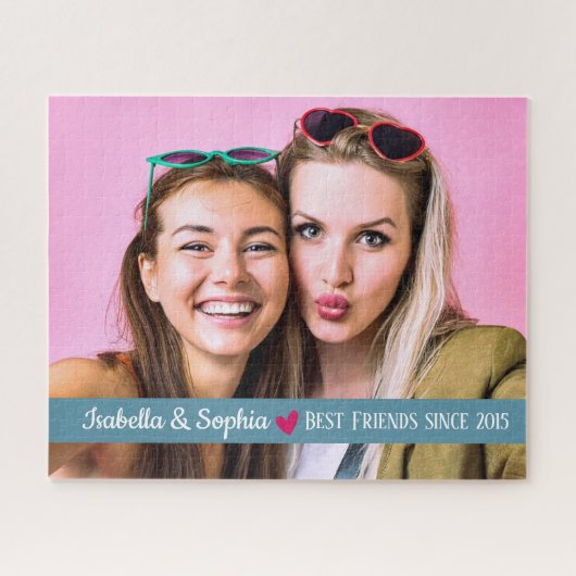 Best Friend Moderne BESTE FREUNDIN von Fotovorlage Puzzle (Horizontal)