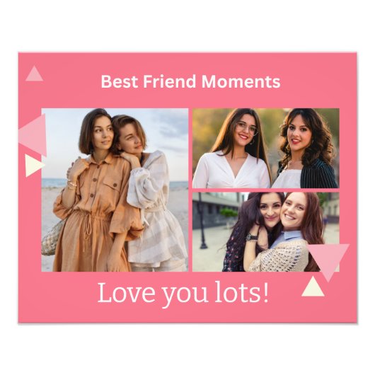 Best Friend Moments Photo Collage – Personalized Fotodruck (Vorne)