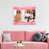 Best Friend Moments Photo Collage – Personalized Leinwanddruck (Insitu (Wohnzimmer))