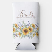 Best Friend Mug Sunflower Border Selters Dosenkühler (Vorderseite)