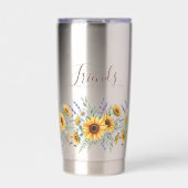 Best Friend Mug Sunflower Border Thermobecher (Vorderseite)