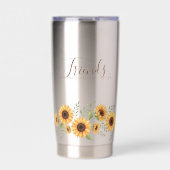 Best Friend Mug Sunflower Border Thermobecher (Vorderseite)