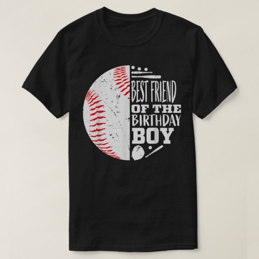 Best Friend of the Birthday Boy Baseball Themed Pa T-Shirt (Design vorne)