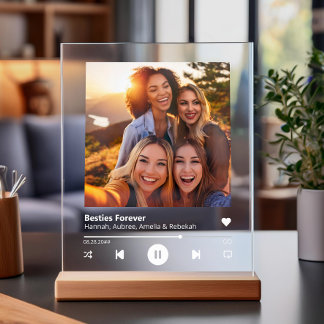 Best Friend Personalisiert Acrylic Song Foto Plaqu Acrylschild