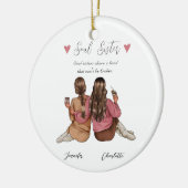 Best Friend Personalisiert Plaque Keramik Ornament (Links)